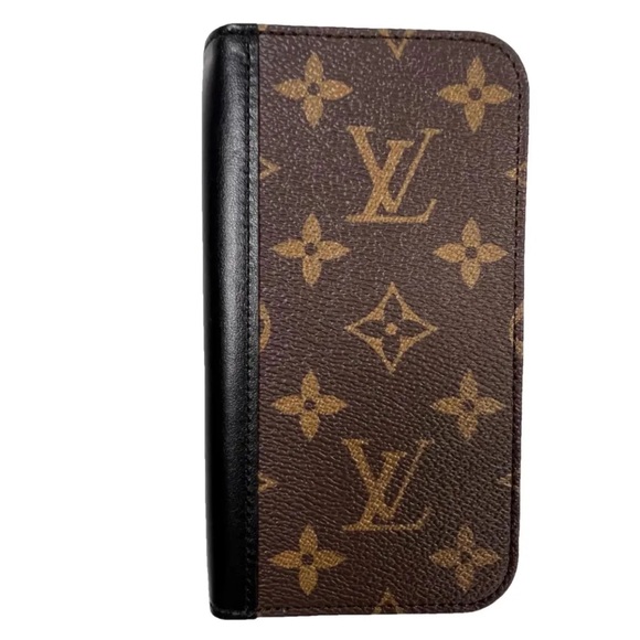 COPY - Louis Vuitton Monogram IPhone X Folio Case - Picture 1 of 8